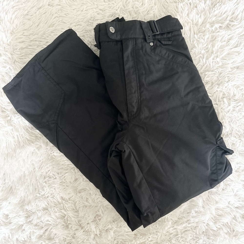 FERA Kids Water Resistant Cargo Ski Snowboarding Snow Pants Black Size 16